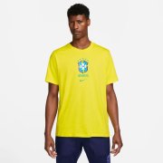 Camiseta Nike Brasil Crest Masculina Amarela